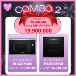 Combo 2 Bosch: Lò vi sóng + Lò nướng
