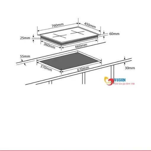 Bếp từ đôi Chef's EH-DIH893